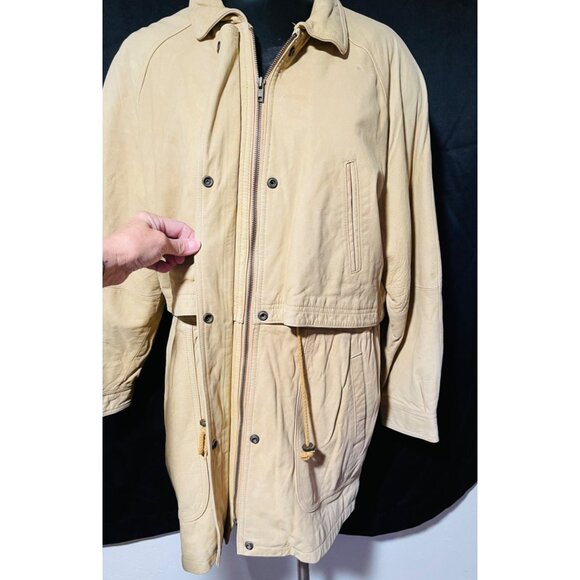 Pres De Chamonix Heavy  Leather Coat Size XL - Picture 8 of 10